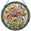 Panneau de vitrail floral coquelicot 12 "H 12"-1713167743
