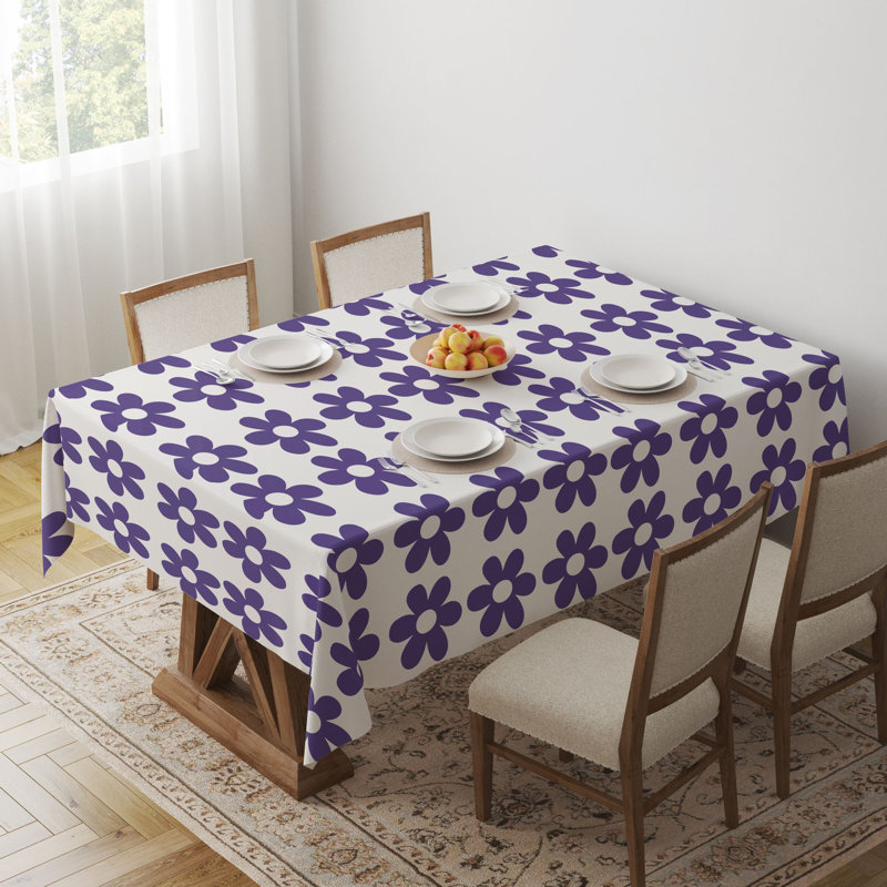 Premium Tablecloth (55 x 71 inches), 65% Cotton / 35% Polyester, Easy Clean | Machine Washable, Tumble Dryer Safe, Ironable | Perfect for Dining Room, Parties & Special Occasions, Stylish & Durable Design