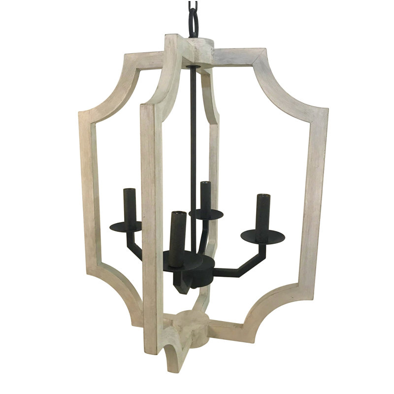 Luminaire suspendu géométrique unique à 4 lumières