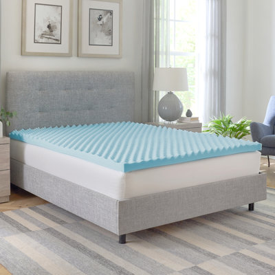 2.5'' Gel Memory Foam Convoluted Mattress Topper