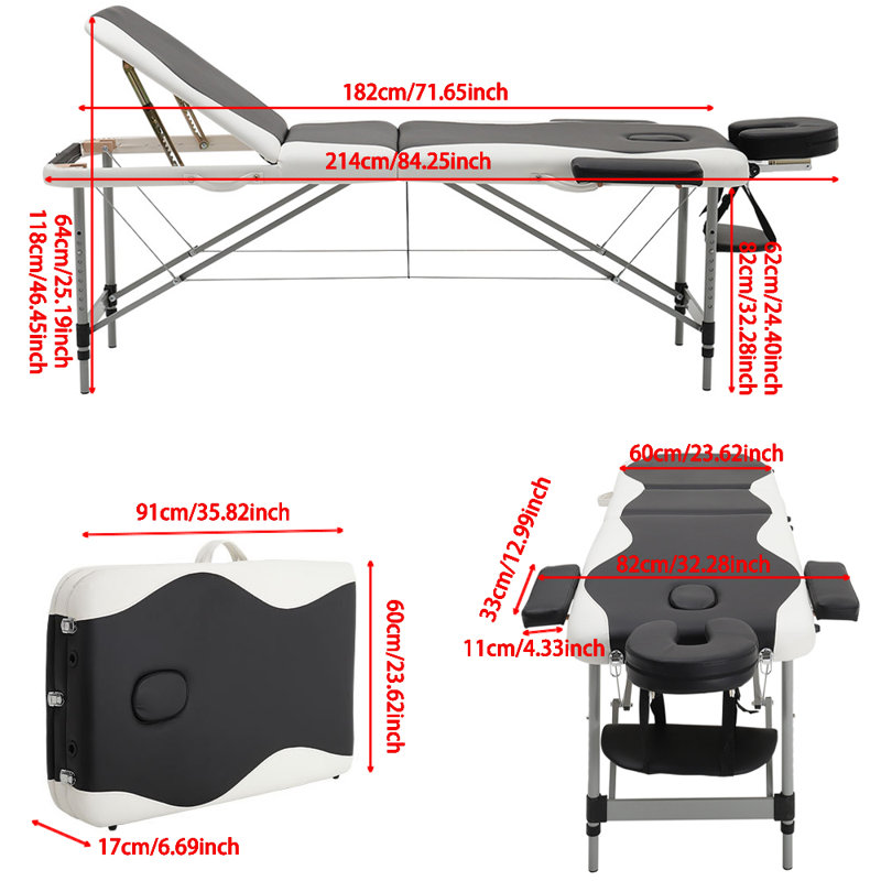 Aluminum alloy massage bed