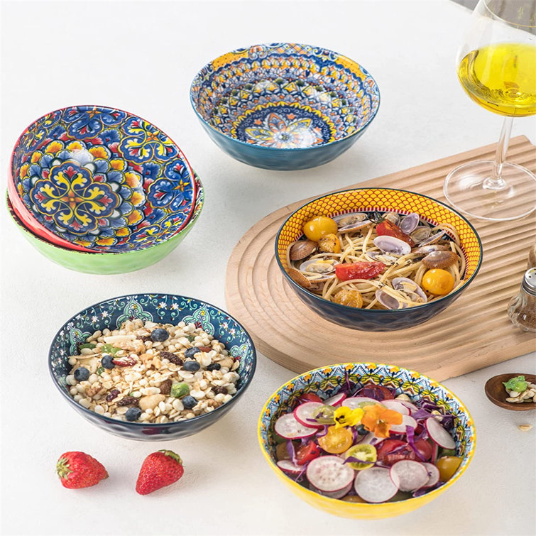 Cereal Bowls Multi colour Ceramic Soup Bowl Salad Pasta Bowl - Temu