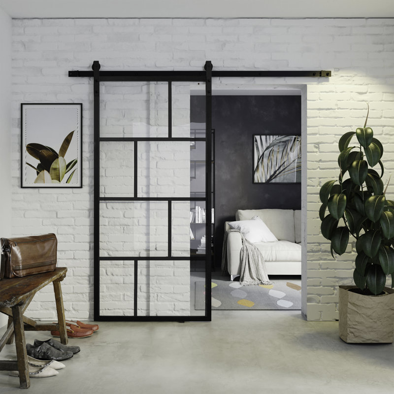 Richmond Glass Barn Door, 210cm H x 90cm W	 x 3cm D