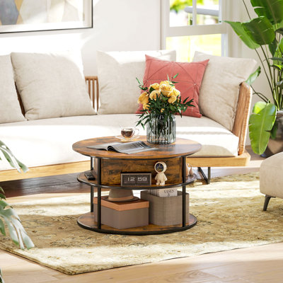 Lift Top Pedestal Coffee Table with Storage