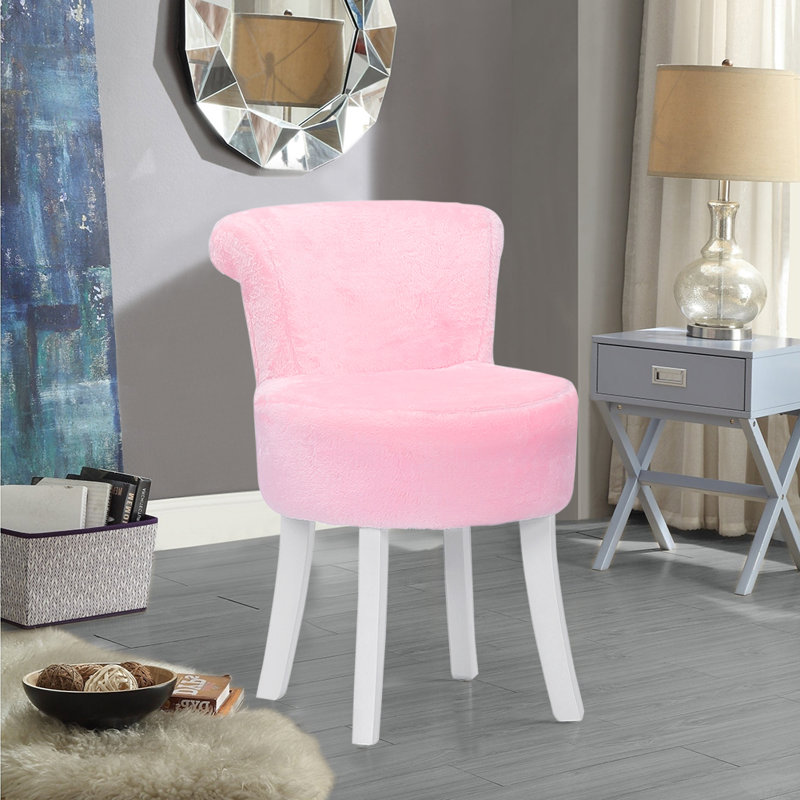 Weathers Solid Wood Accent Stool, Pink