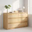 Commode d'appoint en bois avec 6 tiroirs