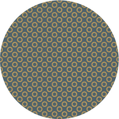 Tapis bleu marine/beige à motifs Holloman