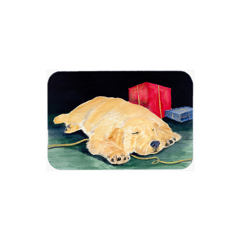 East Urban Home Golden Retriever Glass Cutting Board