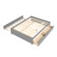 Lit double gris avec lit gigogne simple et choix de rangement pratiques - Élégant système de tiroir moderne à tiroirs gris et bois massif-1520304308