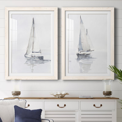 " Misty Harbor I " 2 - Pieces Painting Print