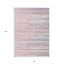 Tapis intérieur lavable rayé rose 8 pi x 10 pi