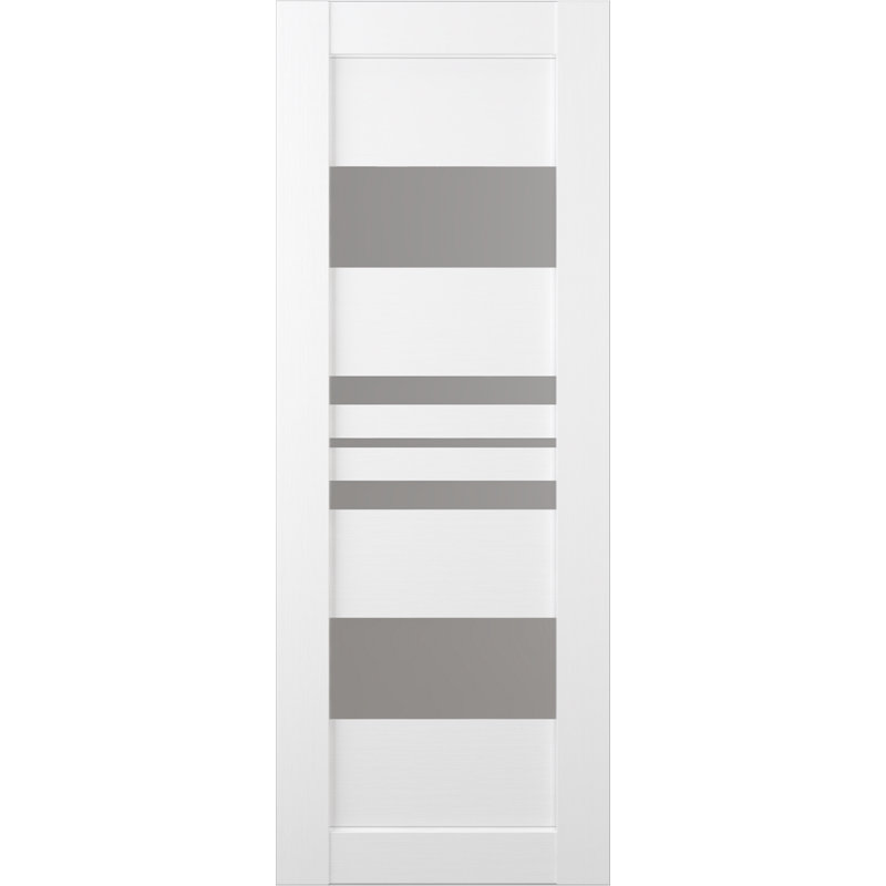 Porte de grange en lambris de bois manufacturé avec ensemble d'installation, Blanc noble, 17,75 po x 79,37 po