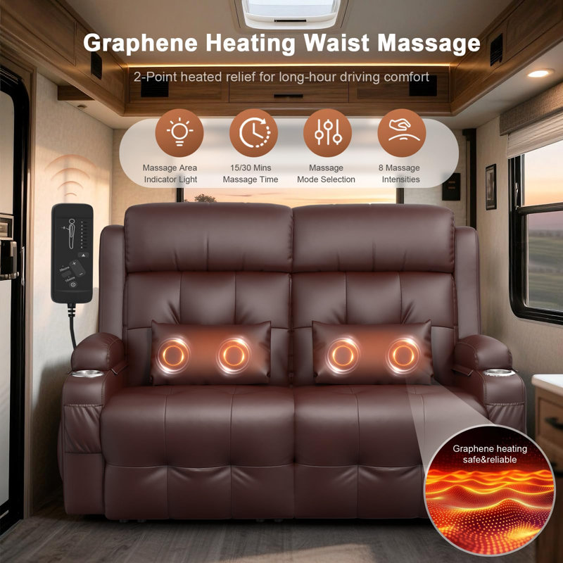 Causeuse inclinable électrique Zero Clearance, Brown