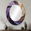 Beige mauve minimalisme spirale poteries - miroir mural moderne ovale-931617188