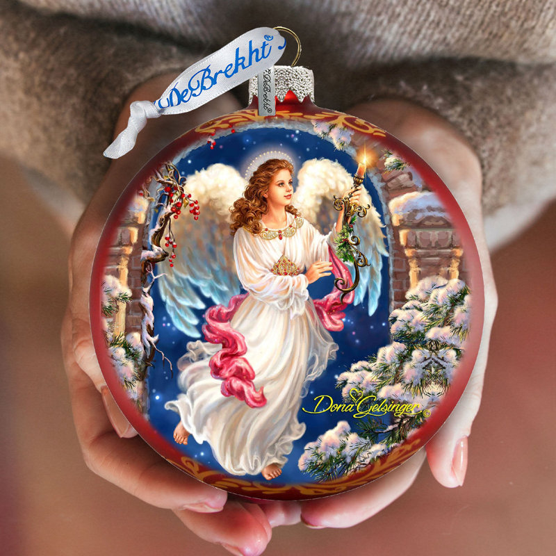 Holiday Splendor 5.5'' Handmade Glass Holiday Shaped Ornament