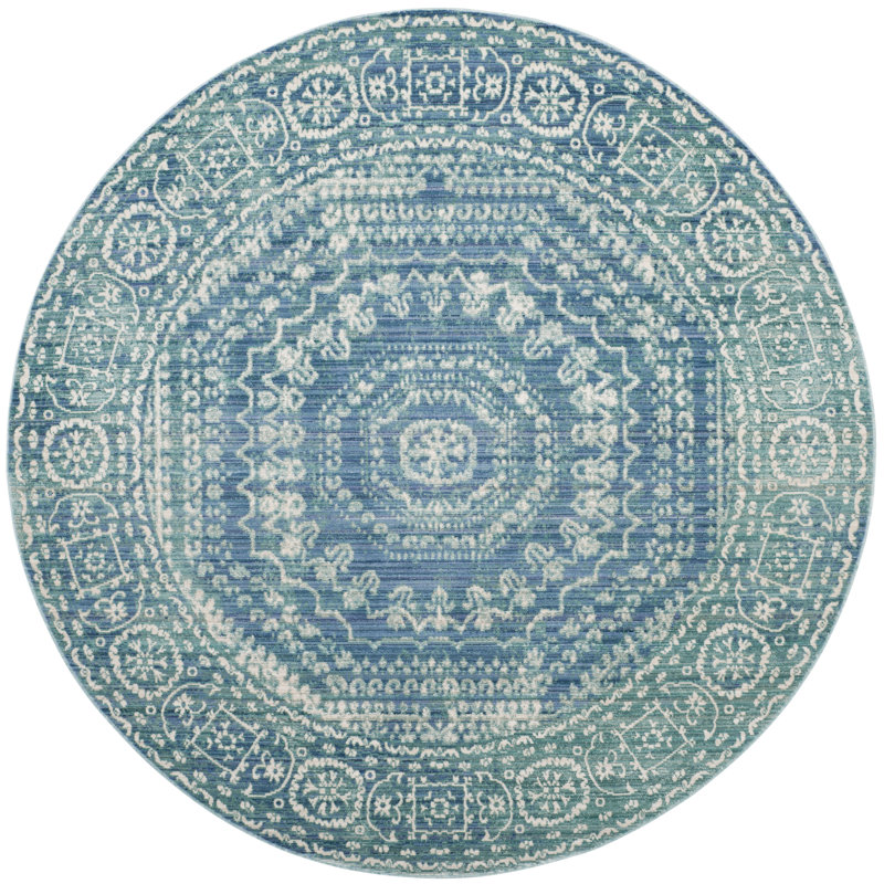 Thanh Valencia Performance Oriental Rug, Round 6'7"