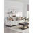 Mahaffey Christine Beige Upholstered Sloped Arm Sofa
