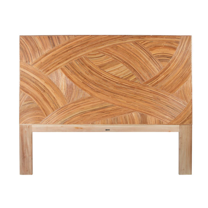 Tête de lit en rotin Swirl, Naturel, Très grand