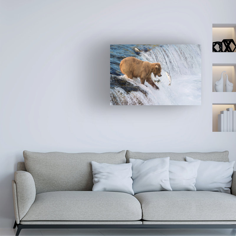 Renee Doyle Fishing On The Edge Canvas Art, H 16 po x l 24 po