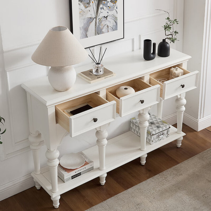 Buffet léger et luxueux, H 36,22 po x l 47,24 po x P 14,96 po, Blanc