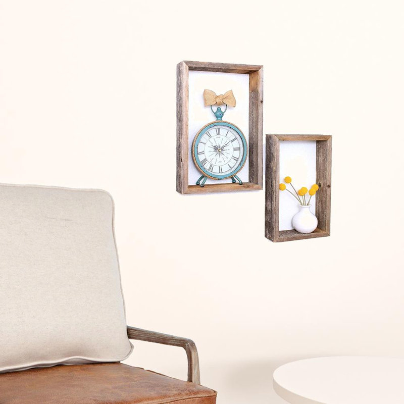Ensemble de 3 tablettes rectangulaires rustiques