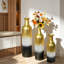 Vase de plancher décoratif en métal noir et blanc-133251294