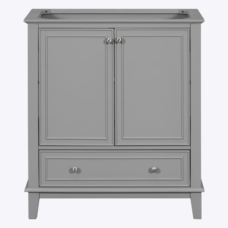Base de meuble-lavabo simple 29,5 po seulement, Gris