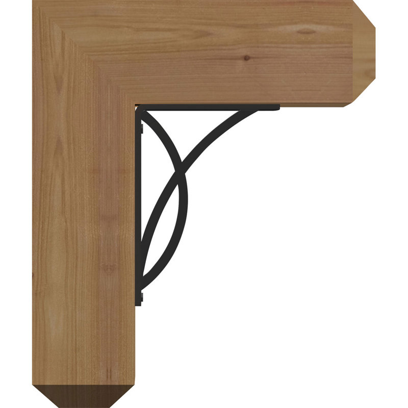 Support simple 4 po Miller, H 14 po x P 11 1/2 po, Cèdre rouge de l'Ouest l 4 po x T 2 po (sciage br