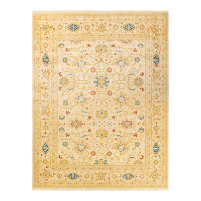 Riggon One-of-a-Kind 8' 1" X 10' 8" 2000s Wool Area Rug in Ivory