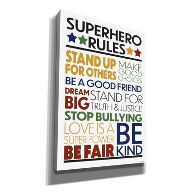 'Superhero Rules' by Susan Ball, Canvas Wall Art