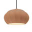 Radiance - Luminaire suspendu ovale cannelé 1 lumière - Adobe - Chrome poli - Ampoule remplaçable - Cordon noir-909993798-909993812