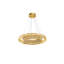 Luminaire suspendu moderne en cristal à 2 anneaux pour le salon