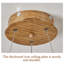 Lustre rond ondulé imitation bois Wabi-Sabi-133227606