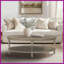 Table basse ovale avec tablette de rangement Martha Stewart Bedford Niveleurs réglables