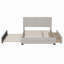 Grand lit de rangement tapissier Nahush