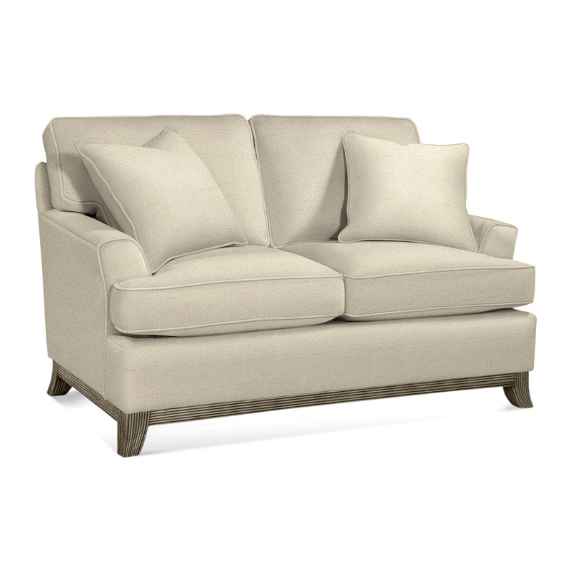 Oaks Way Upholstered 60'' Loveseat, Ivory Crypton Performance; 0886-91, Flax
