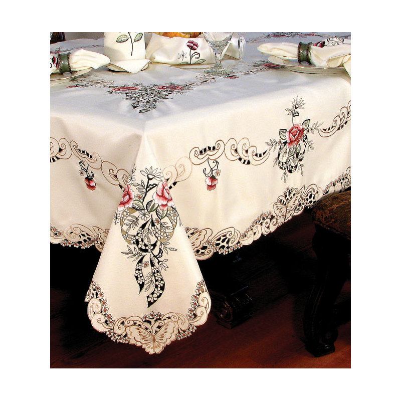 Nappe brodée nappe Splendid Meadow, L 90 po x l 70 po