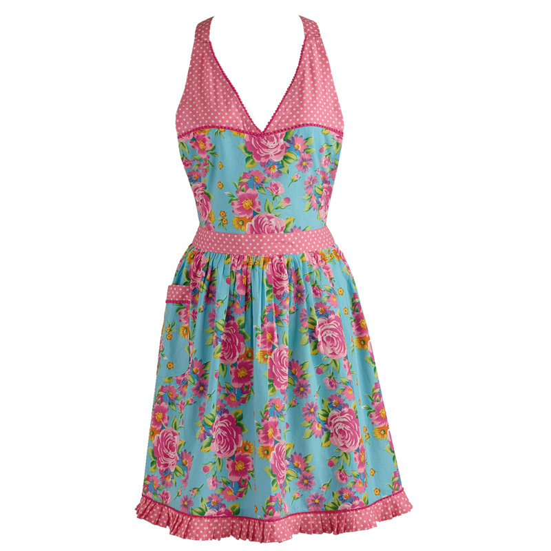Floral Cotton Bib Apron