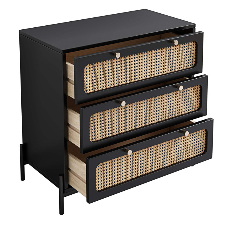 Commode 3 tiroirs Aviyanah Scotty, Gris