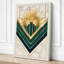 Golden Sunburst Art Deco - Wrapped Canvas-785032234-785032235