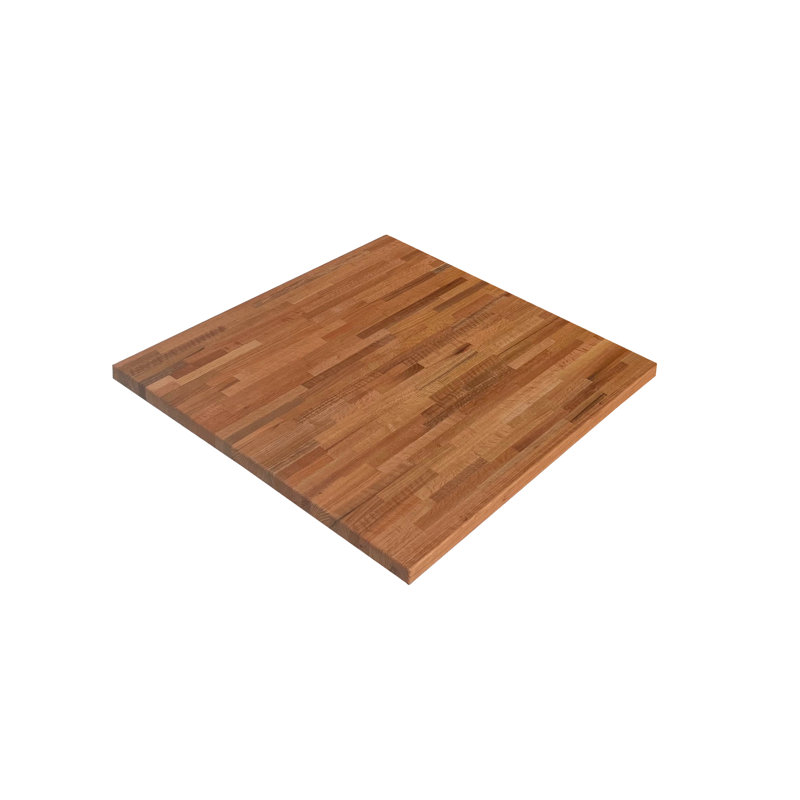 Dessus Knya Butcher Block, 1,5 po x 26 po x 26 po, Chêne rouge
