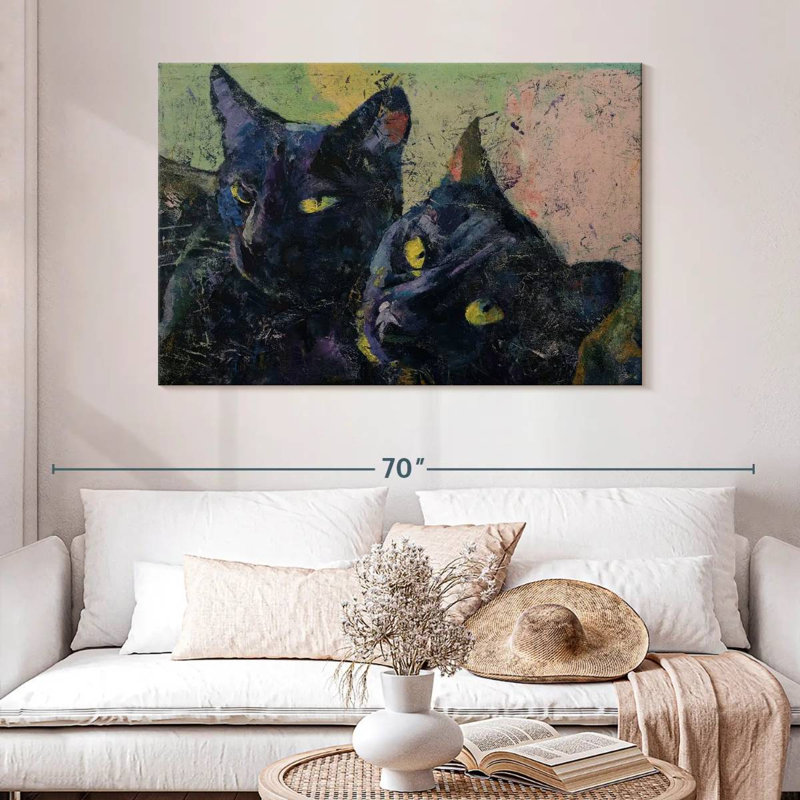Brampt Black Cats, 32" H x 48" W