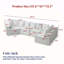 Canapé modulaire à assise profonde en L de 151,6 pouces avec canapé modulaire en chenille et siège inclinable incurvé de 11,6 pouces sans assemblage requis-503589190