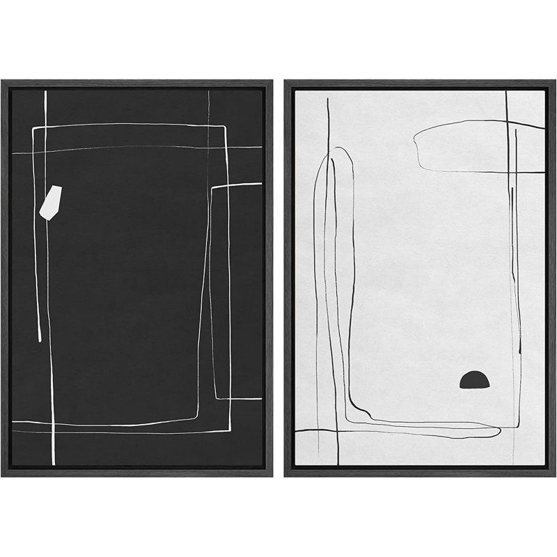 Impression sur toile BAW, Noir, H 36 po x l 48 po x P 1,5 po