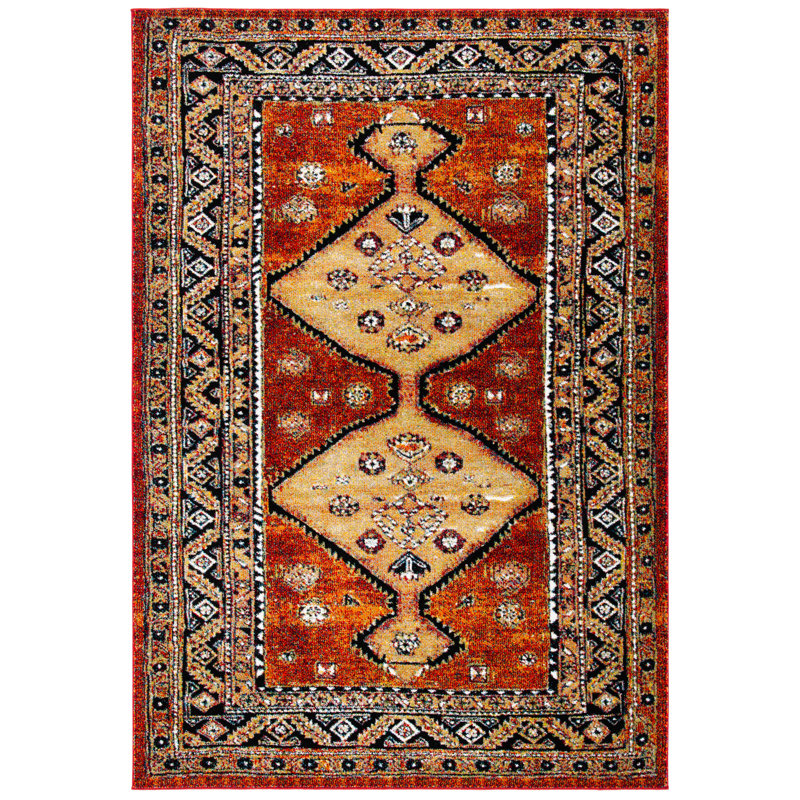 Vintage Hamadan Performance Southwestern Rug, Rectangle 4' x 6'