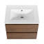 Meuble-lavabo mural 24 po avec lavabo en céramique, 2 tiroirs à fermeture en douceur, ensemble KD-1580402106