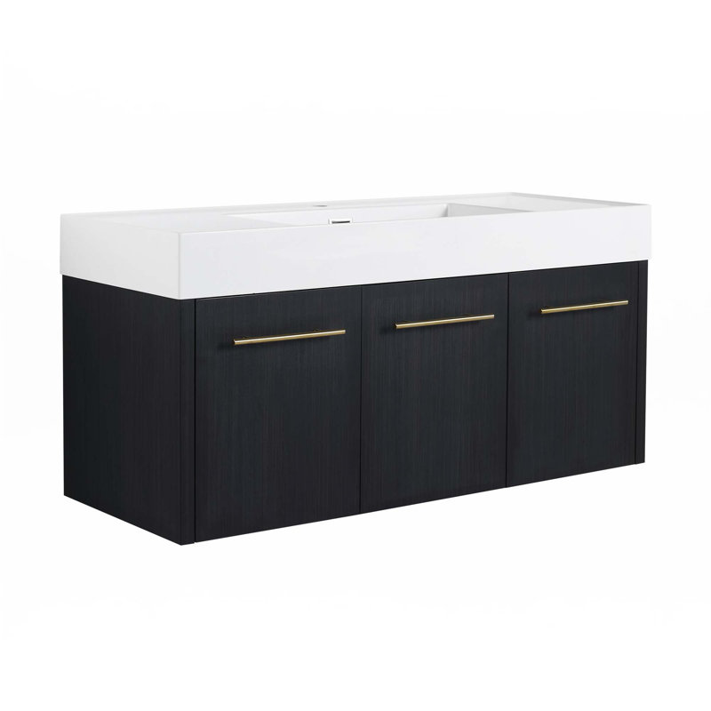 Wall-Mounted Bathroom Vanity With Sink
