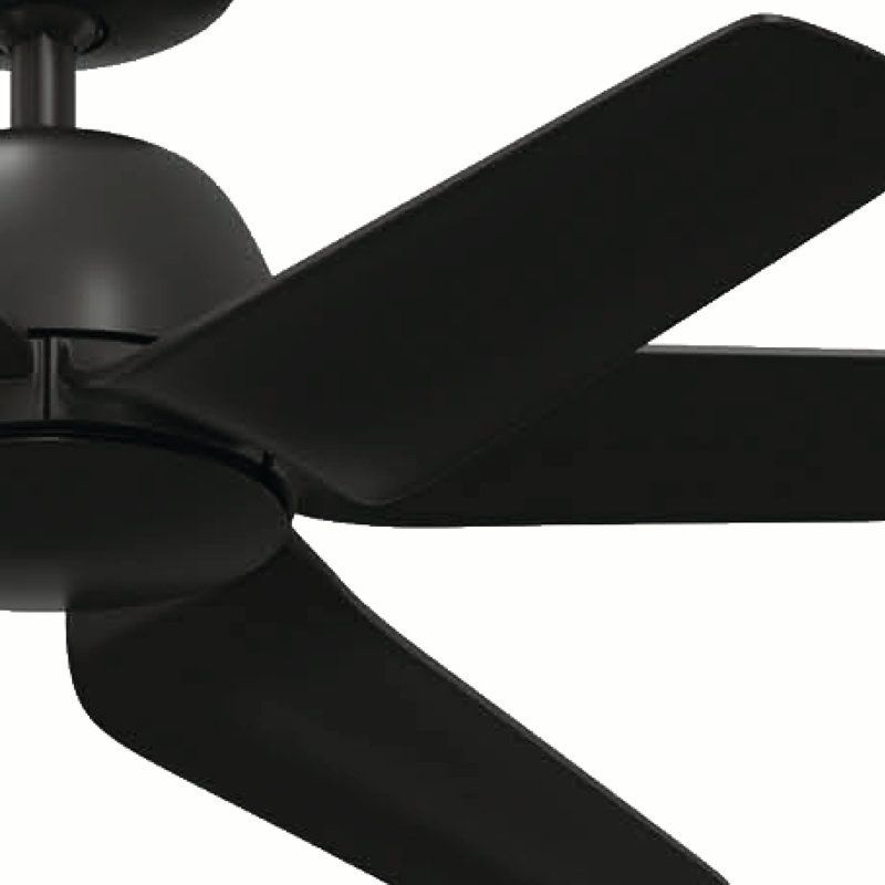 Hunter 52 inch AirStack ENERGY STAR® Damp Rated Ceiling Fan and Handheld Remote, Flat Matte Black