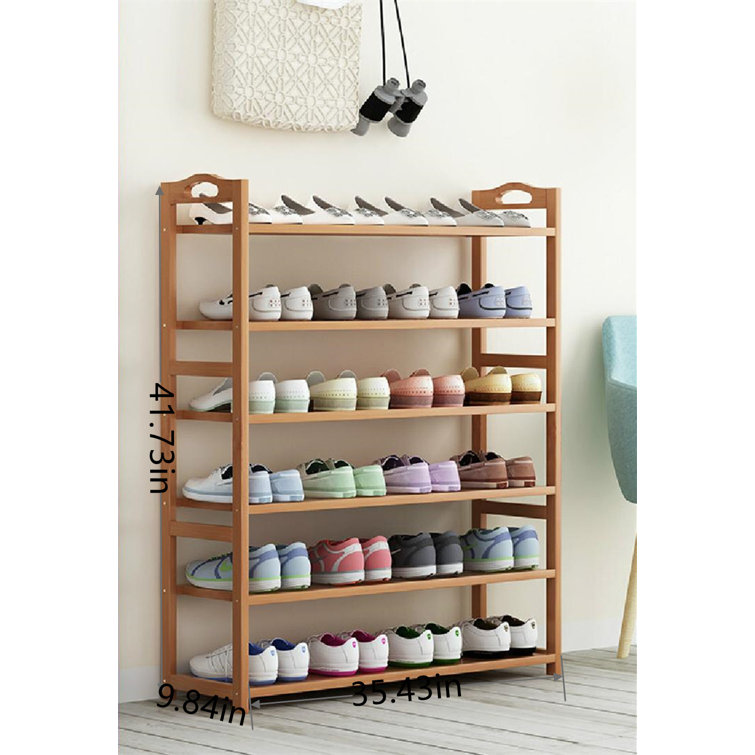 24 Pair Solid Wood Shoe Rack