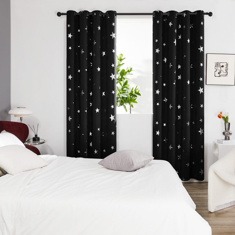 Quentrell Blackout Curtain Pair, 55cm Width x 245cm Drop